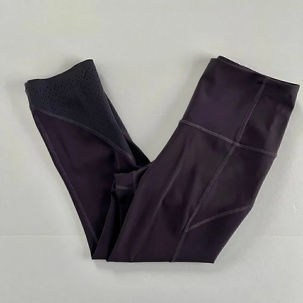 Lululemon Black Grape Purple Anew Crop Luxtreme Legging Size 4 EUC